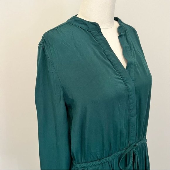 Gap Half Button Shirt Dress Green - Picture 7 of 13